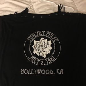 Off the shoulder laced shirt